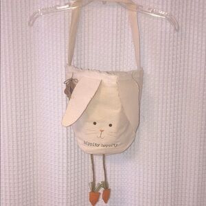 NWT MUDPIE Bunny Tote ‘Hippity Hoppity’ Small with Single Strap 100% Cotton